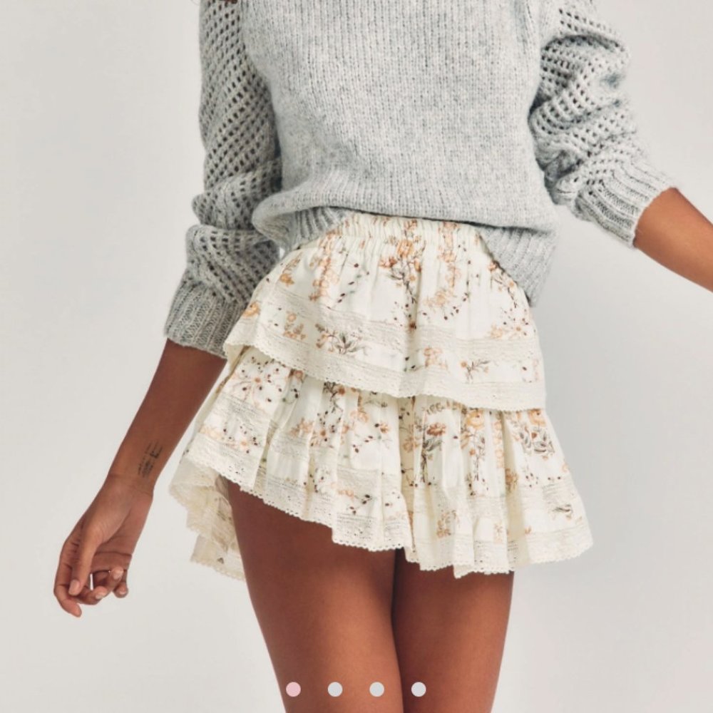 LoveShackFancy Ruffle Mini Skirt - XS